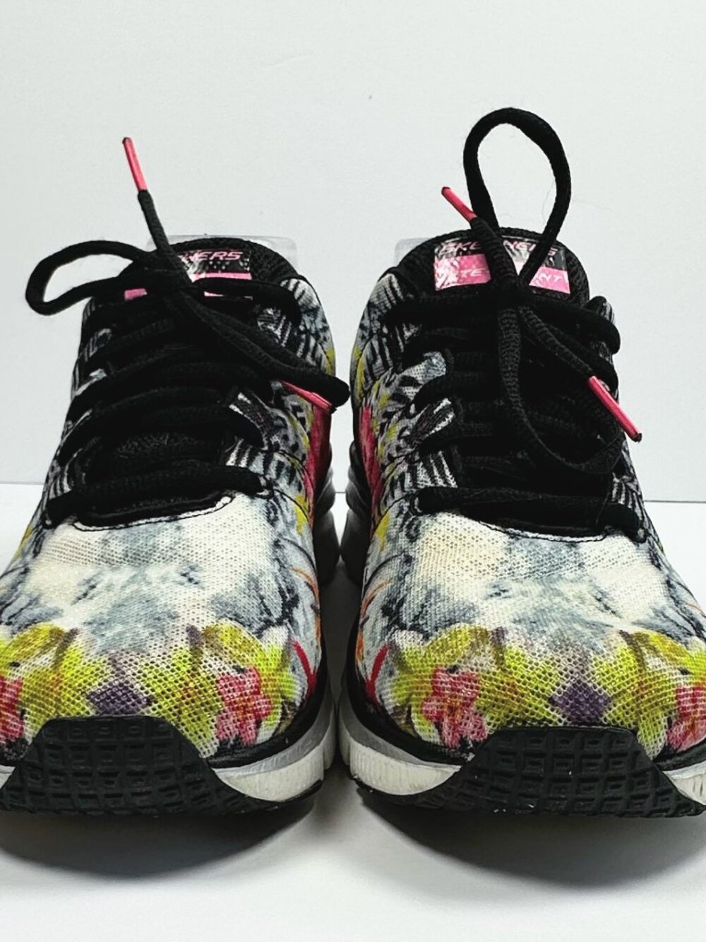 Skechers Floral Air-Cooled Memory Foam Sneaker Shoes Lite Weight Women's Size 8 - Picture 6 of 16